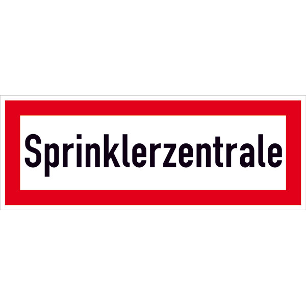 Feuerwehrzeichen nach DIN 4066 Sprinklerzentrale günstig kaufen 