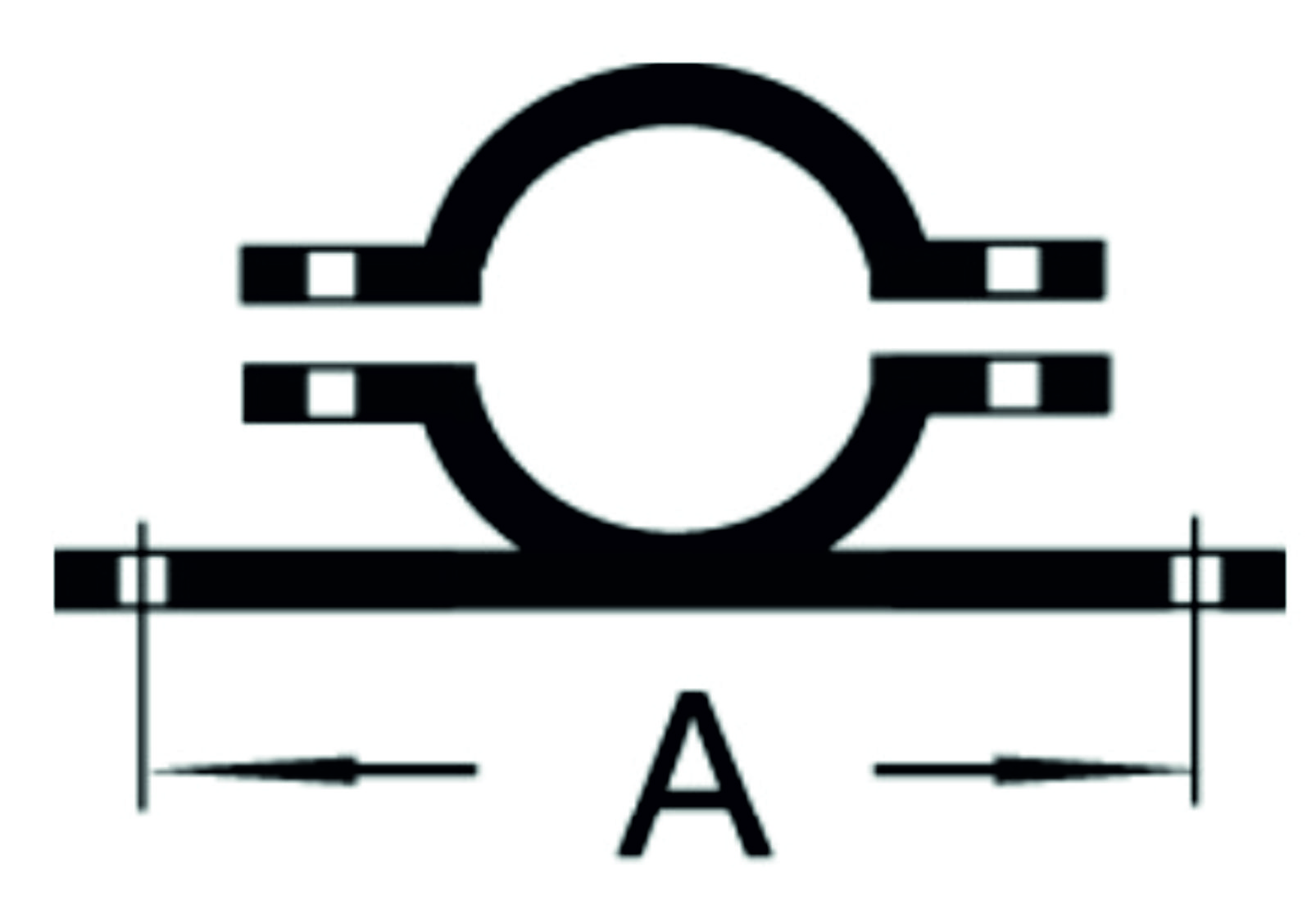 Rohrschelle für Rohr Ø 60mm aus feuerverzinktem Stahl