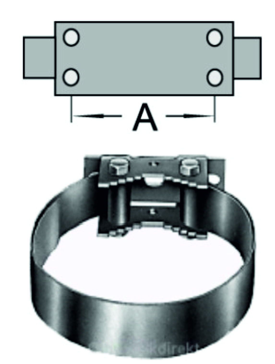 Bandschelle für die universelle aus feuerverzinktem Stahl 
